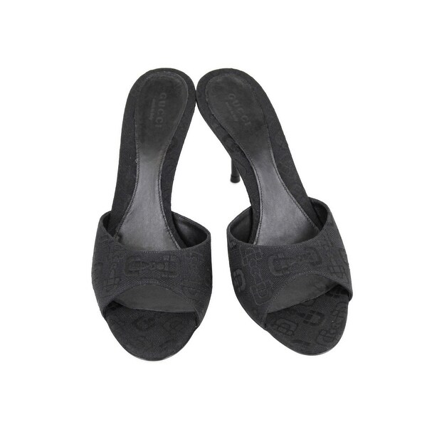 gucci women's canvas slide sandals