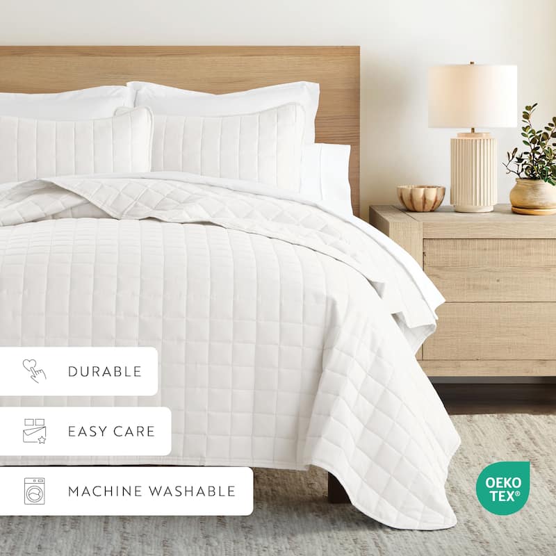 Becky Cameron Premium Ultra Soft Square Quilted Coverlet Set