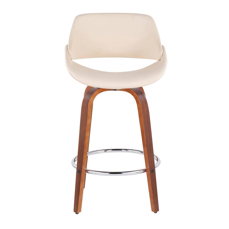 Carson Carrington Svellingen 26" Fixed-Height Counter Stool with Round Chrome Footrest (Set of 2)