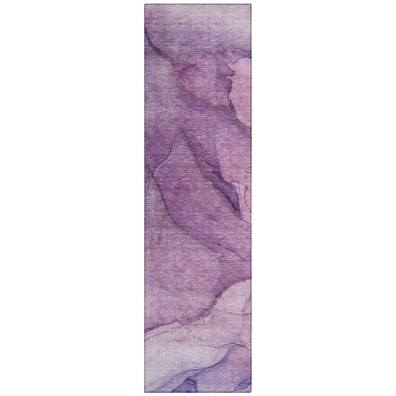 Machine Washable Indoor/ Outdoor Chantille Contemporary Abstract Rug