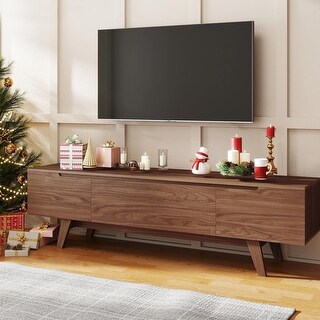 TV Stand for 80 inch, Modern Long Console with Storage, Wooden ...