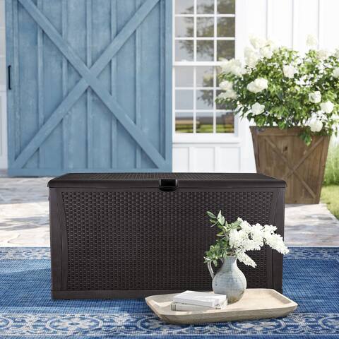 Ainfox 120 Gallon Outdoor Plastic Storage Box