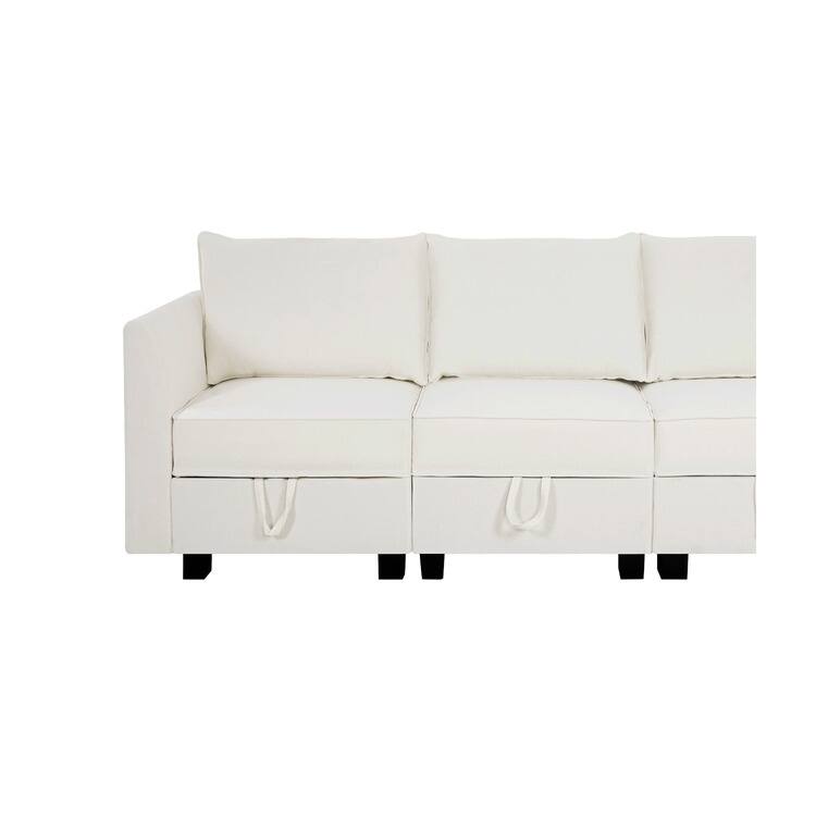 Convertible U Shaped Modular Sofa 10 Seater Sectional Modular Couch with Chaise Oversized Sofa Sleeper Couch