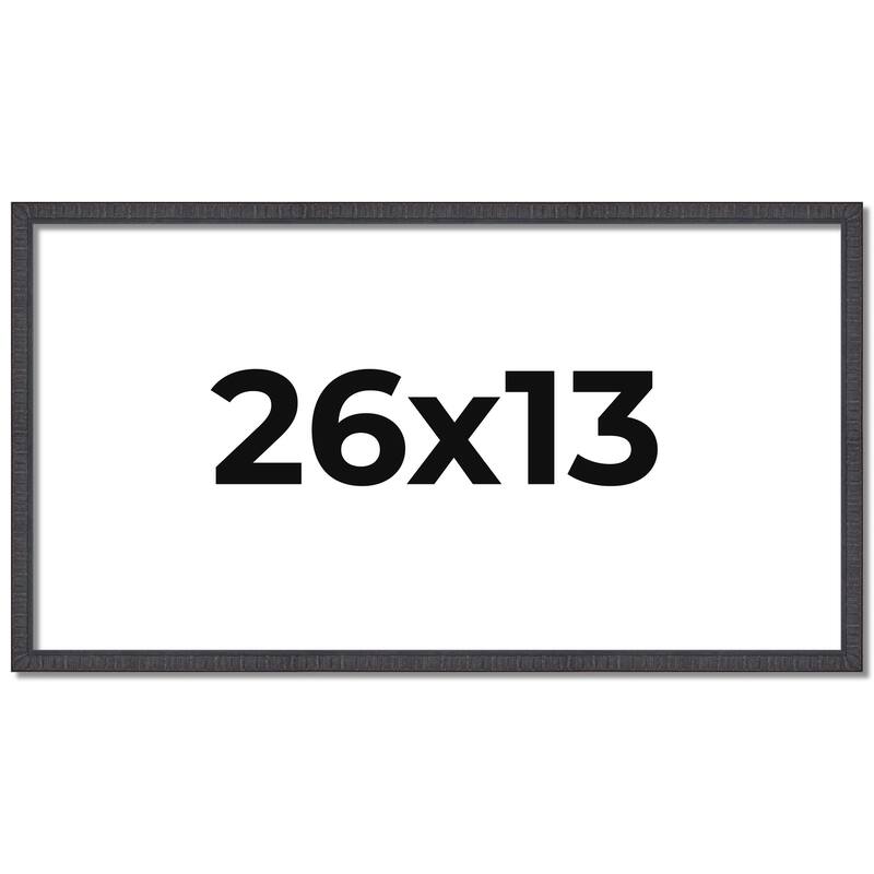 26x13 Frame Brown Solid Wood Picture Frame - Complete Modern Photo