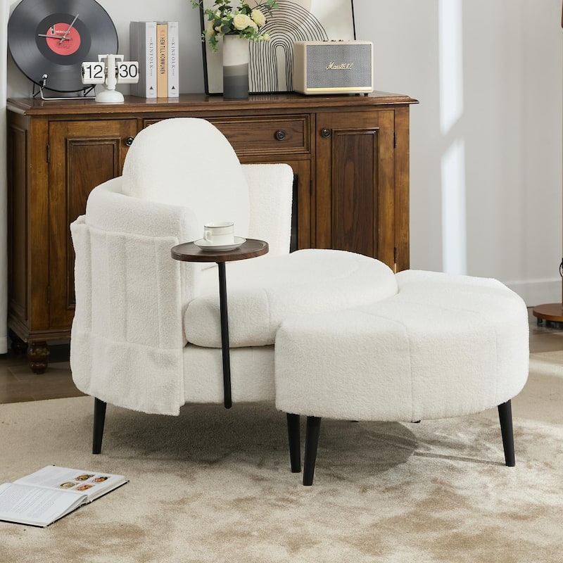 Single Sofa Chair With Footstool