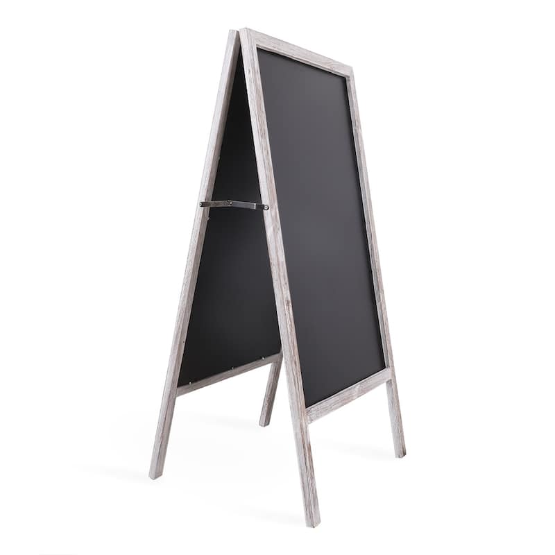 Rustic A Board Magnetic Chalkboard Signs Double Sided Blackboard White - 20" W x 39" H