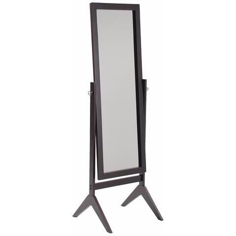 Elegantly Designed Cheval Mirror, Black - 59 H x 17.7 W x 19.5 L Inches