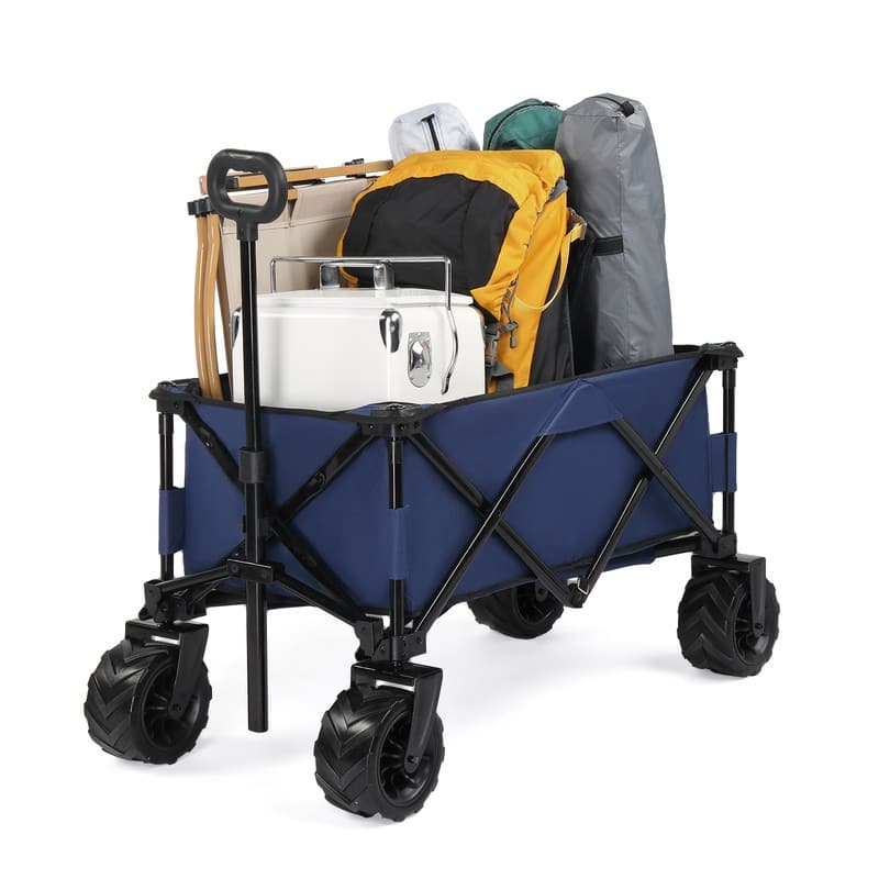 Garden Cart 220lbs Capacity Portable Collapsible Utility Wagon - N/A