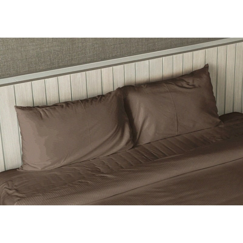 King Size Luxury Comfort 1800 Series 4-piece Bed Sheet Set - Brown