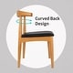 preview thumbnail 4 of 96, Set of 2 Kennedy Elbow Chairs Farmhouse Wooden Dining Chairs With PU Leather Or Fabric Cushion Seat, Modern Accent Side Chairs