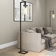 preview thumbnail 7 of 8, Malva Floor Lamp Blackened Bronze with Seeded Glass