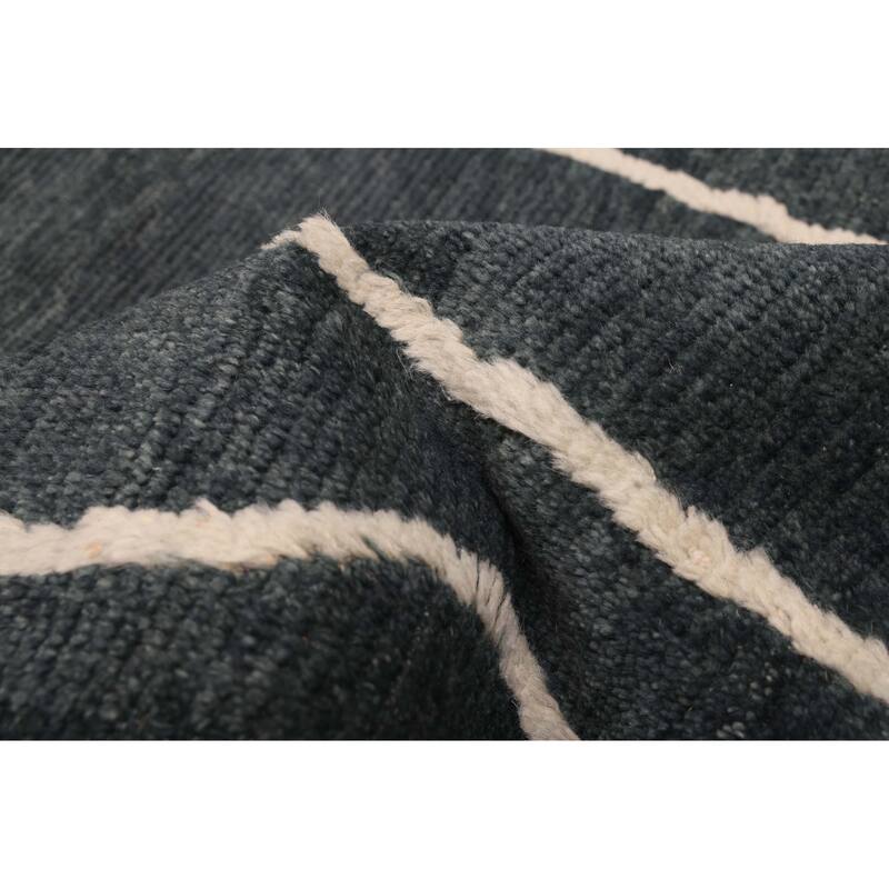 ECARPETGALLERY Hand-knotted Pak Finest Marrakesh Dark Green Wool Rug - 9'5 x 11'8