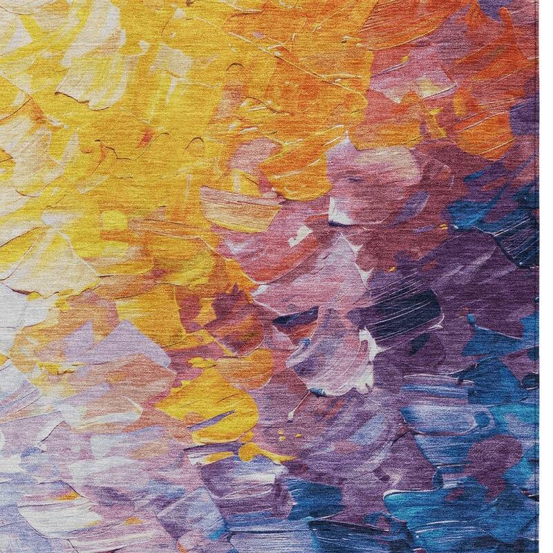 HomeRoots Abstract Transitional Rectangle Outdoor Rug