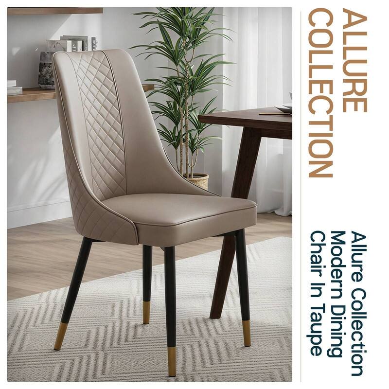 Allure Dining Chairs with Fabric/Leather Seat and Black Oak Wood Legs