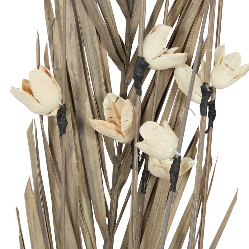 Multi colored, White Brown or Light Brown Dried Plant Pigeon pea Natural Foliage (Set of 2)