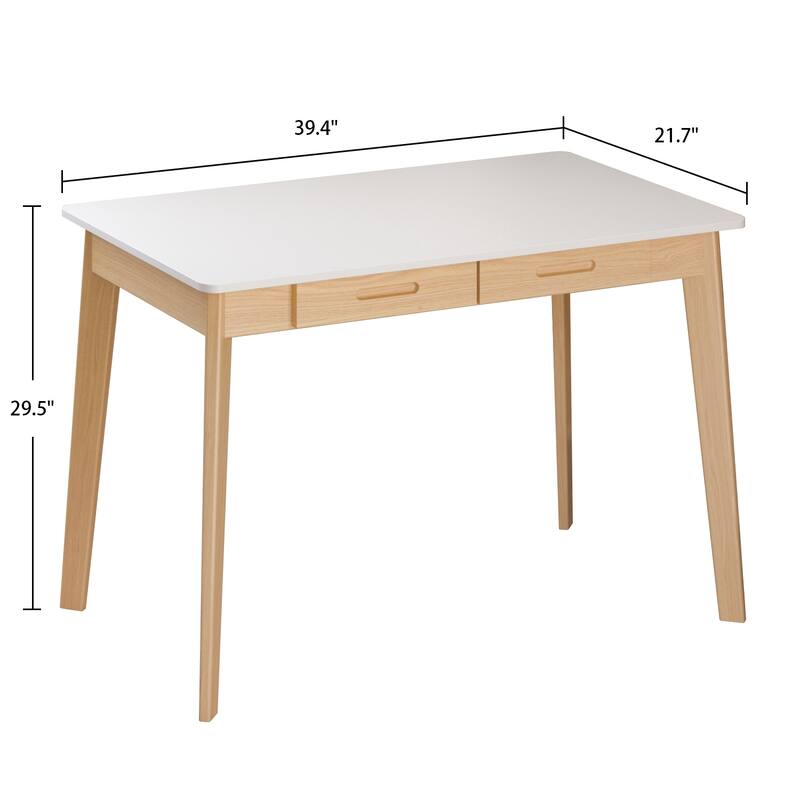 39.4"W Wood Desk Writing Desk Computer Desk