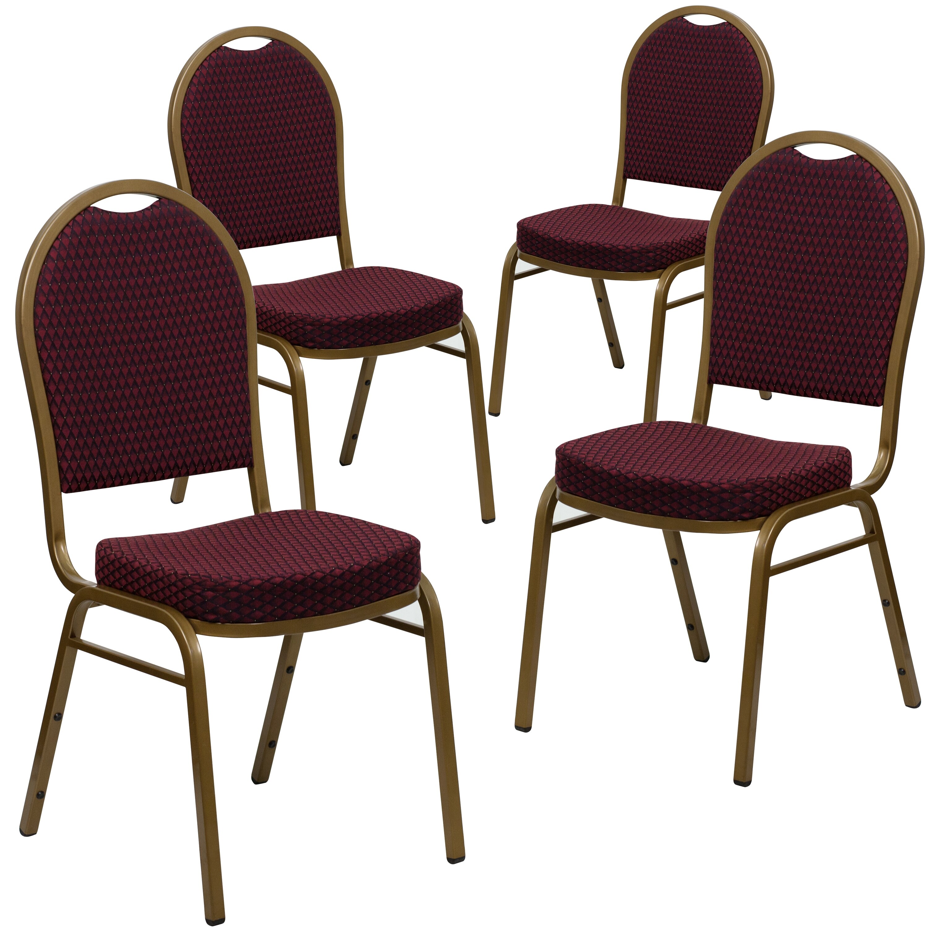 Flash Furniture 4 Pack Dome Back Stacking Banquet Chair