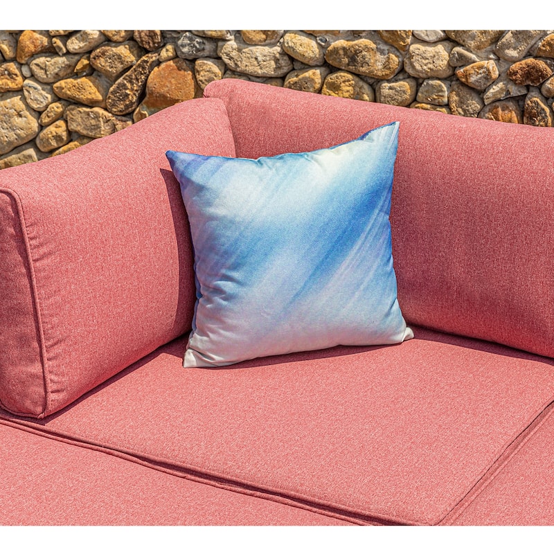 COSIEST 2-piece Outdoor Loveseat Wicker Sectional Sofa Set