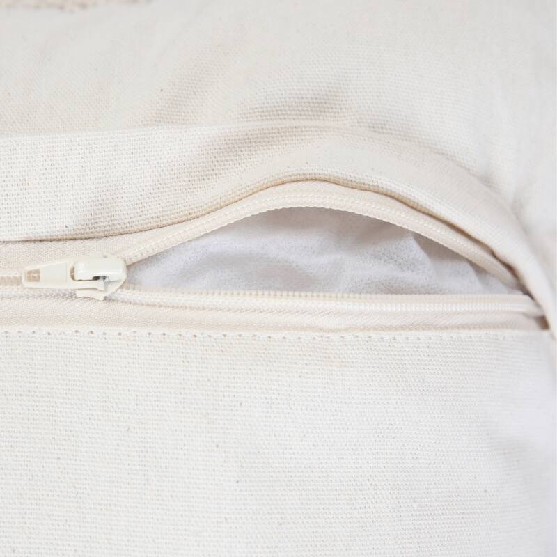 Handwoven Textured Geometric Square Throw Pillow - 18" - Black and White