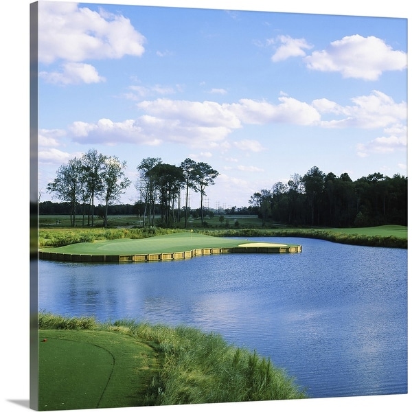 "Pond in a golf course, Carolina Golf and Country Club, Charlotte, North Carolina" Canvas Wall Art