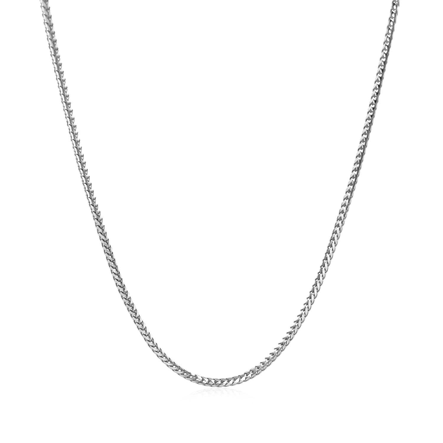 MayaMila 14k White Gold Franco Chain 1.2mm