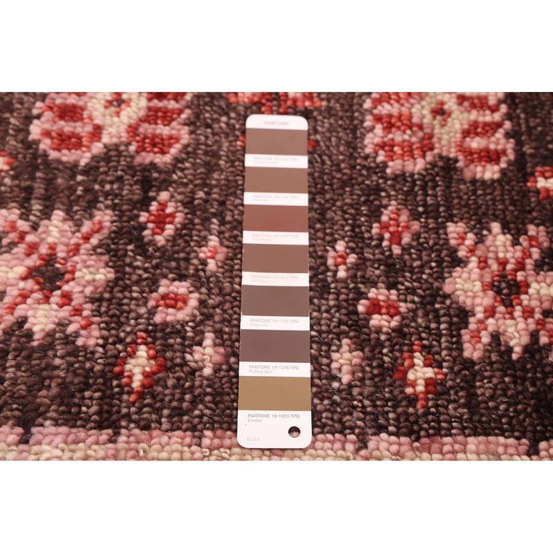 ECARPETGALLERY Hand-knotted Jules Serapi Dark Brown Wool Rug - 5'5 x 7'7