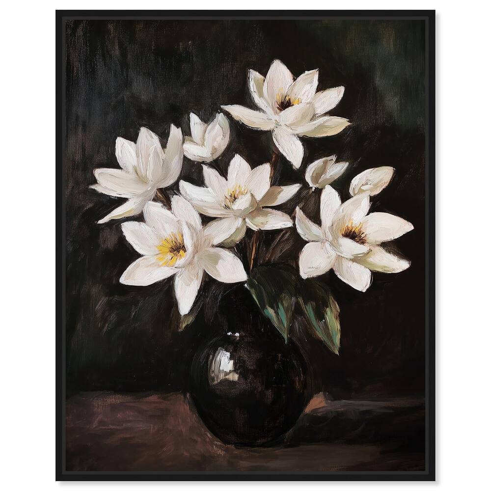 Chiaroscuro Flowers Canvas by Art Remedy