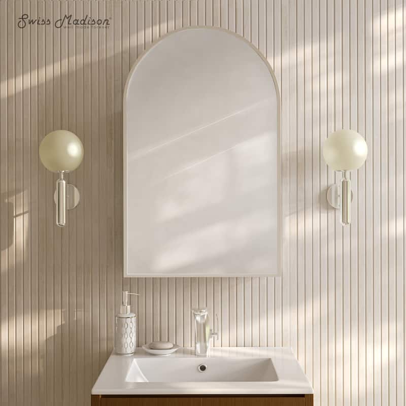 Porte 20 X 30 Arched Recessed/Wall Mount Medicine Cabinet With Mirror In Chrome - 20 x 30