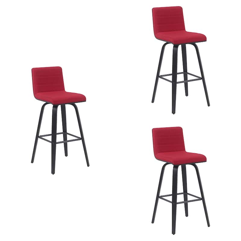 Skara Swivel Bar Stool, Upholstered Bar Height Chair with Bentwood Frame
