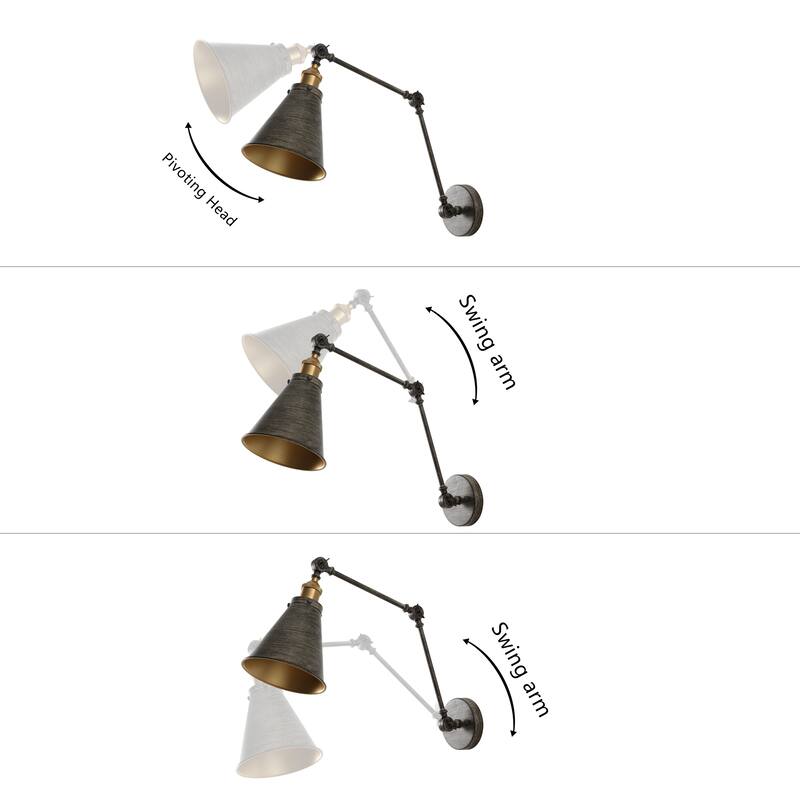 Rover 7" Adjustable Arm Metal LED Wall Sconce by JONATHAN Y