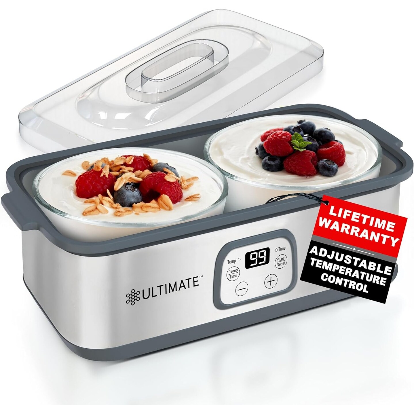Yogurt Maker with Adjustable Temperature Time Control With Two 1 Quart Containers On Sale Bed Bath Beyond 40590663