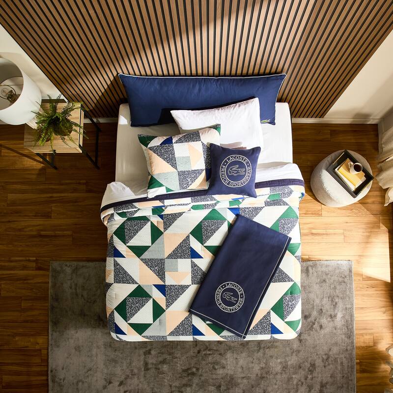 Lacoste Signature Cotton 3-Piece Comforter Set