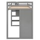 preview thumbnail 14 of 30, Functional Loft Bed with 3 Shelves, 2 Wardrobes, 2 Drawers, and Storage Ladder, No Box Spring Needed, Grey