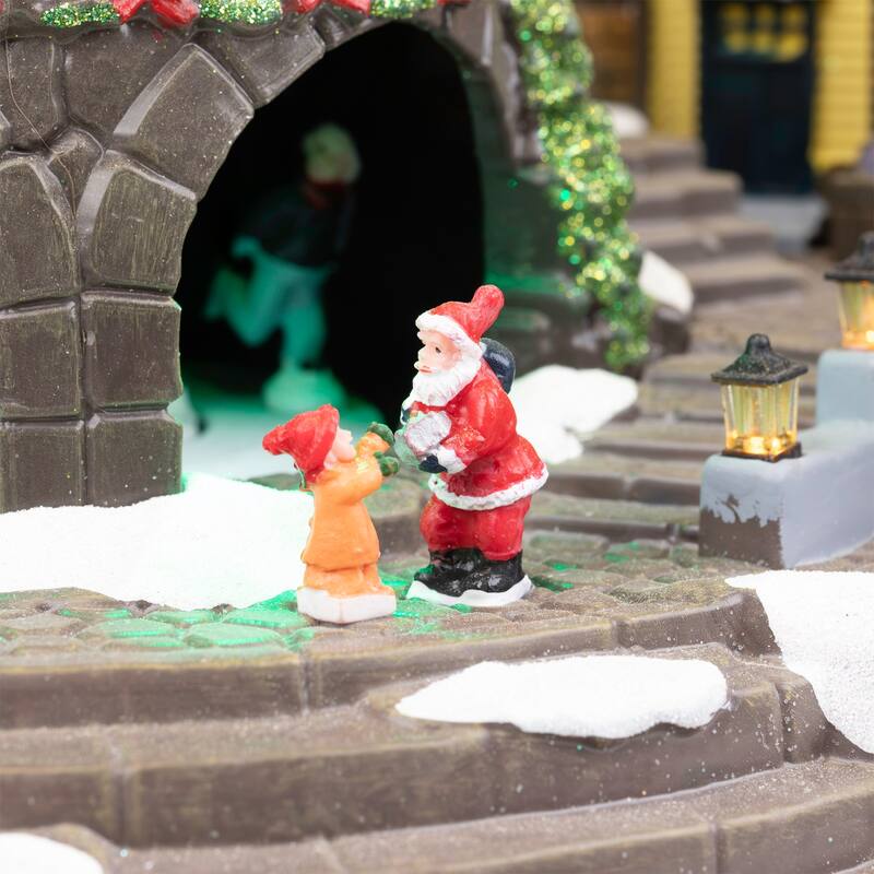 LED Lighted and Musical City Hall Christmas Village Display - 12.5"