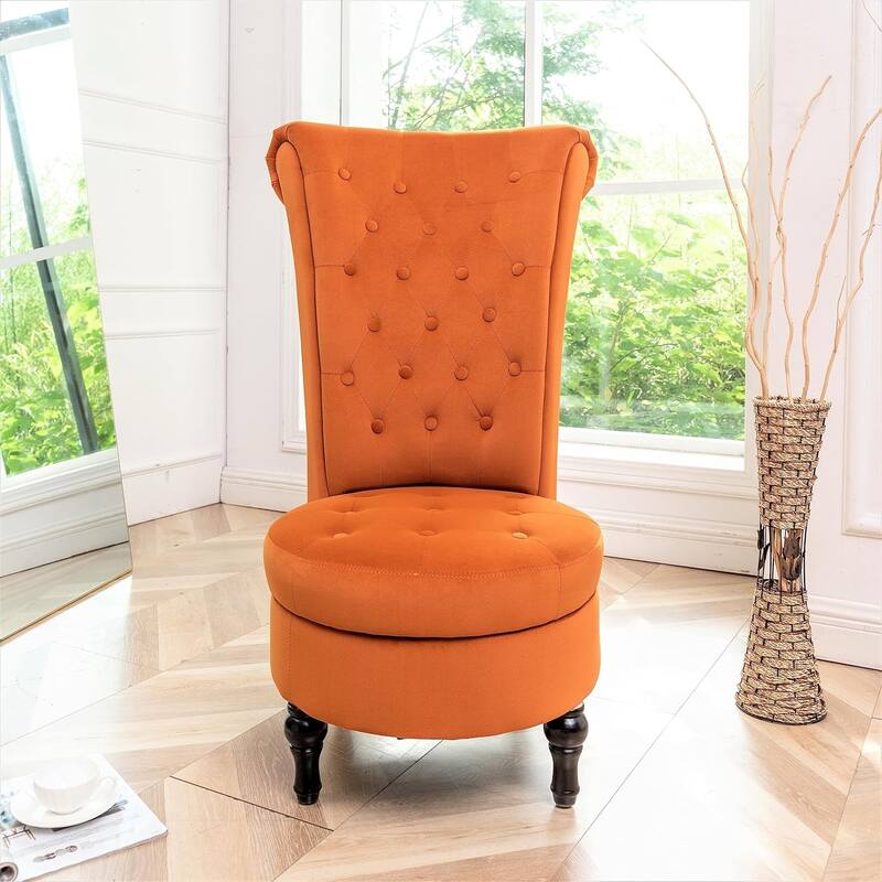 Gosser 20" Wide Velvet High Back Vanity Chair