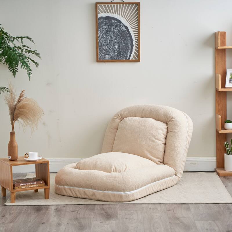 Triple Fold Sofa Bed Bean Bag Sofa Lazy Sofa with Adjustable Backrest for Living Room Bedroom