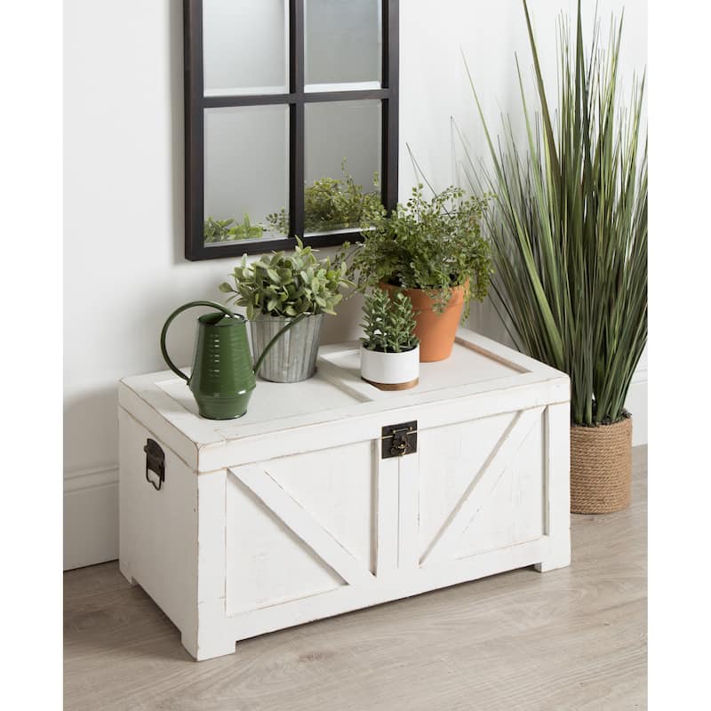 Kate and Laurel Cates Wood Trunk