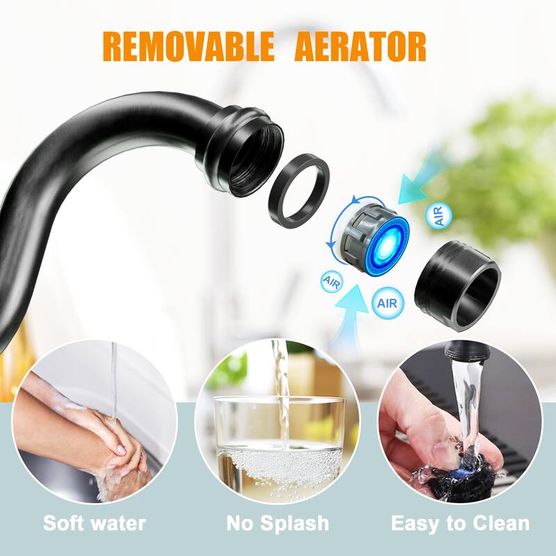 Akicon Bathroom Faucets - Wall Mount Bathroom Sink Faucet with 2 Cross Handles