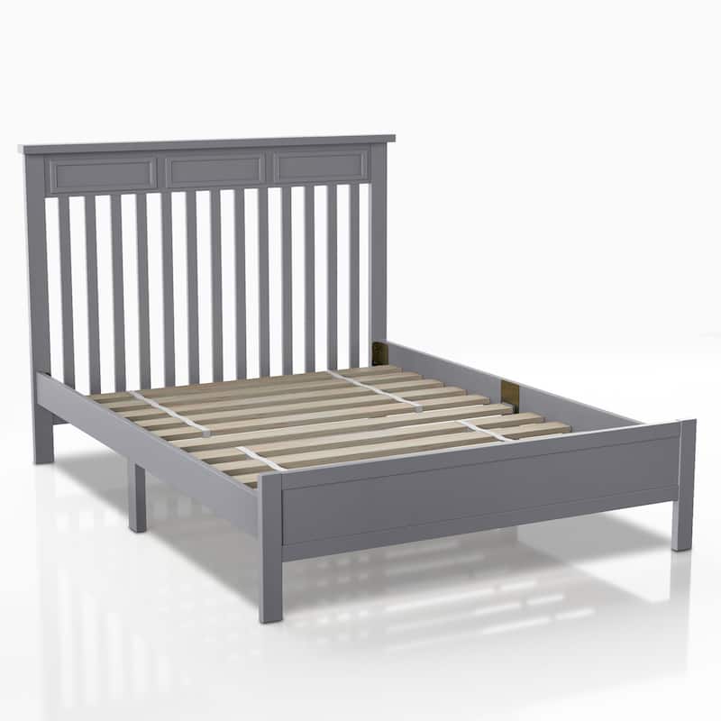 Furniture of America Amanda Traditional Slatted Full Size Platform Bed - Grey