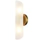preview thumbnail 7 of 5, Syracuse Modern Brass 2-Light Cylinder Sconce Lighting Set of 2
