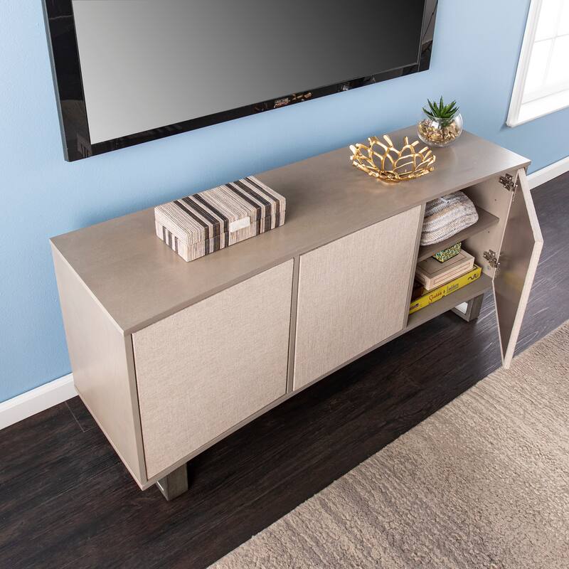 SEI Furniture Abigail 3-Door Media TV Stand for TV's up to 52"