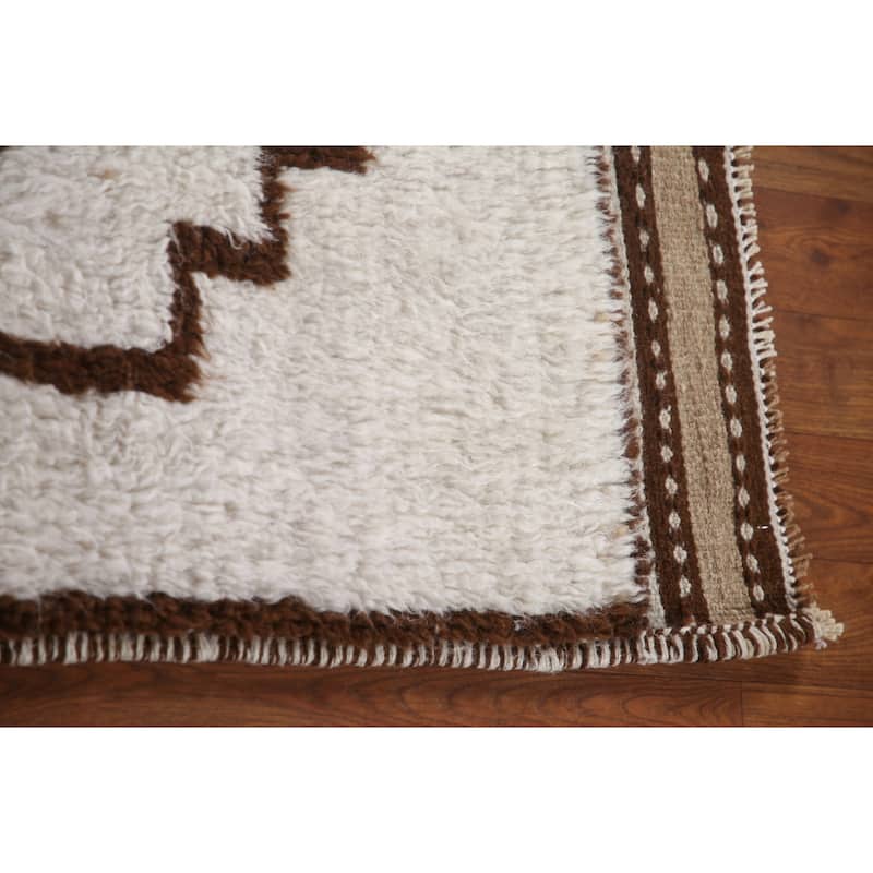 Natural Dye Tribal Anatolian Runner Rug Handmade Wool Carpet - 3'5"x 12'2"