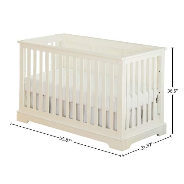 Hanley 56" Wide Island Crib, Chalk