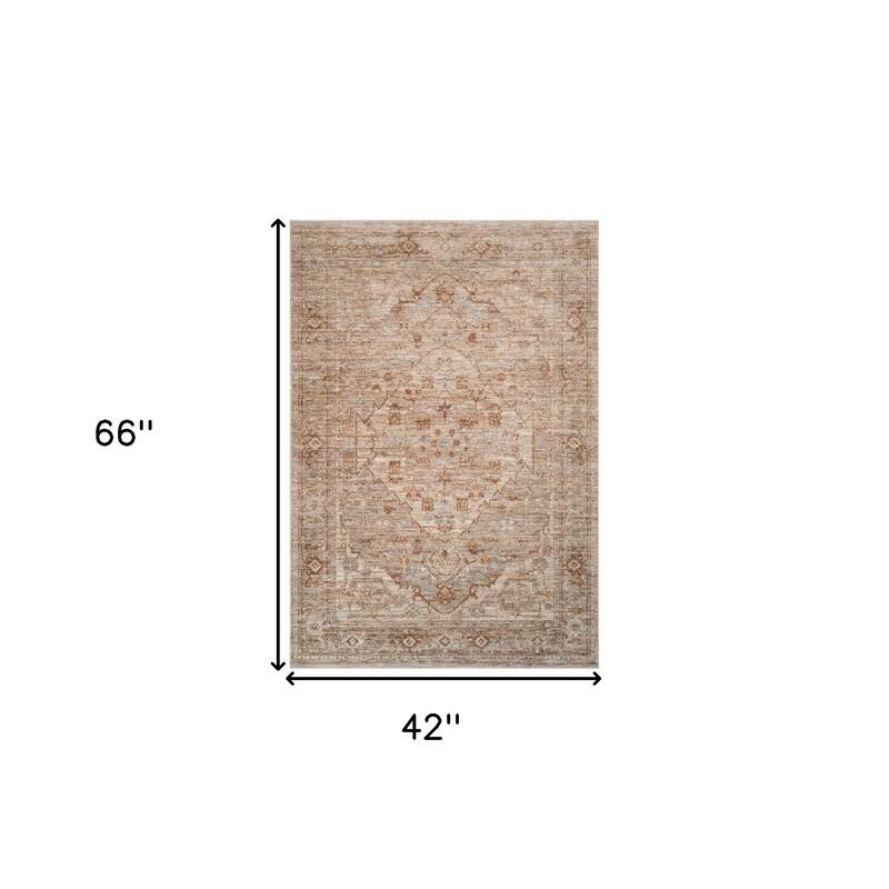 HomeRoots Floral Medallion Traditional Rectangle Area Rug