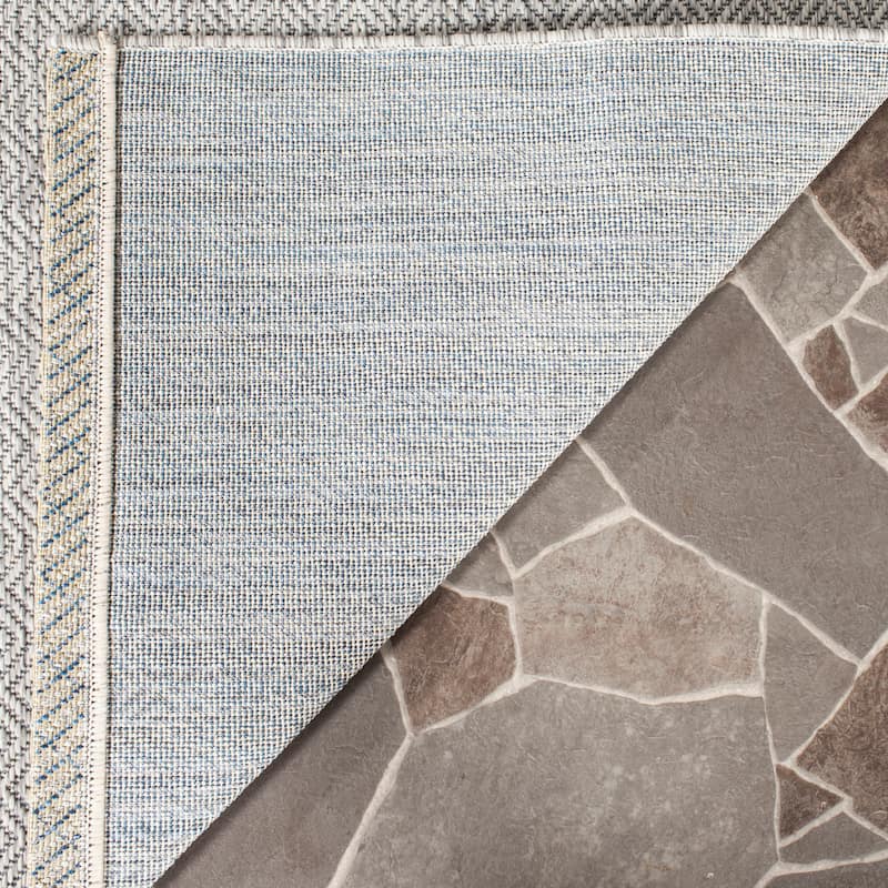 SAFAVIEH Courtyard Janyce Indoor/ Outdoor Waterproof Patio Backyard Rug - 2'3" x 14' Runner - Grey/Grey