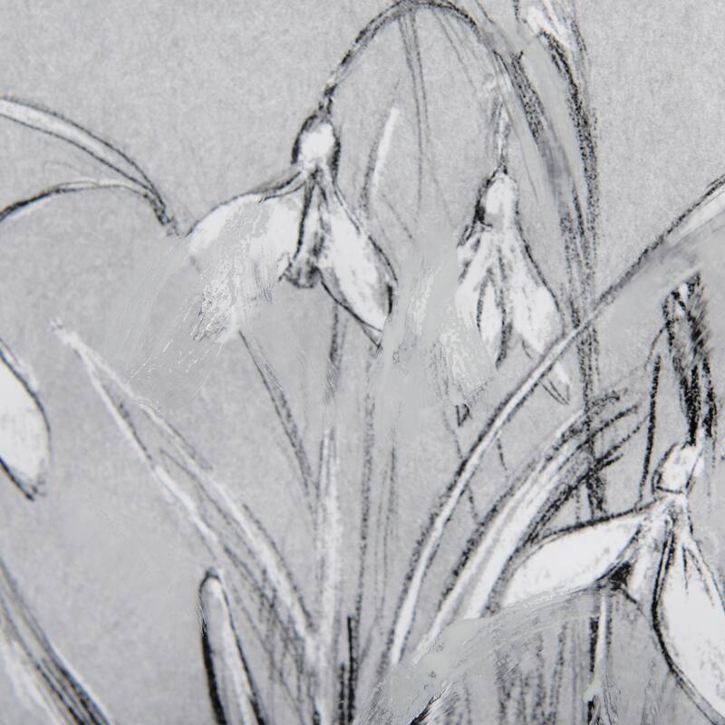 Botanical Sketches VI (Grey) Framed Art Print