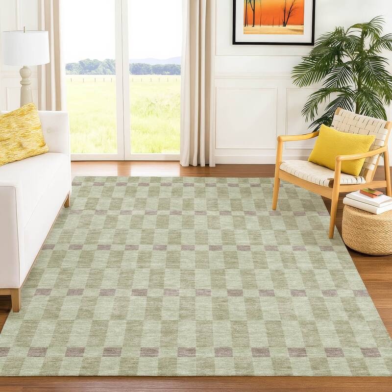 Machine Washable Indoor/ Outdoor Modern Augusta Chantille Rug