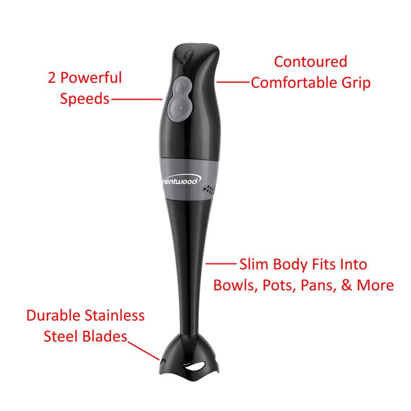 Brentwood 2 Speed 200W Hand Blender in Black On Sale Bed Bath