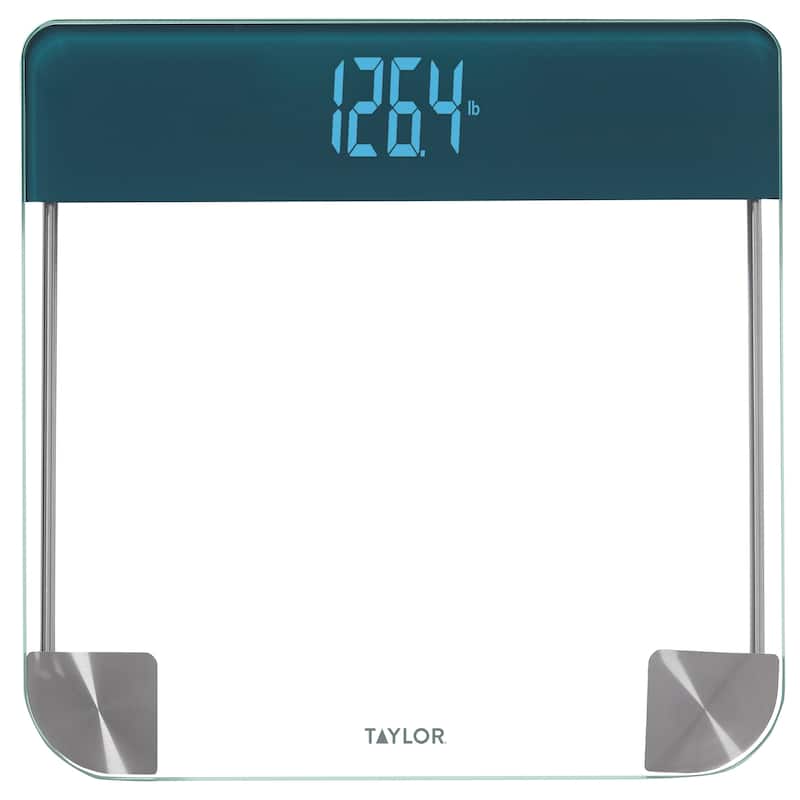 Taylor Digital Clear Glass Magic Display Bathroom Scale