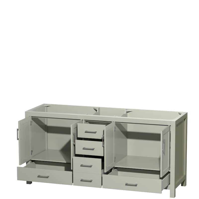 Wyndham Collection Sheffield Double Vanity Cabinet